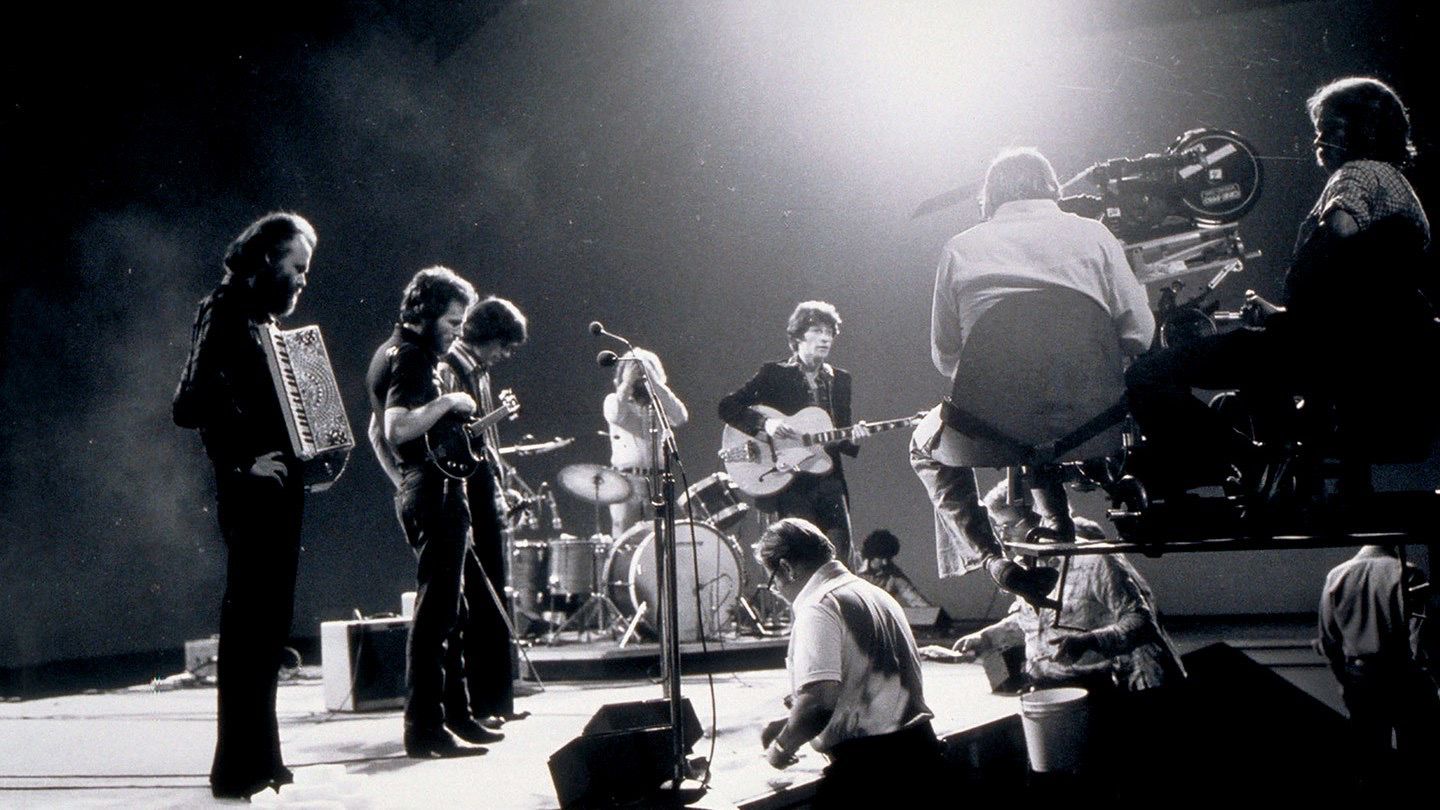 Filming of "The Last Waltz" in San Francisco.